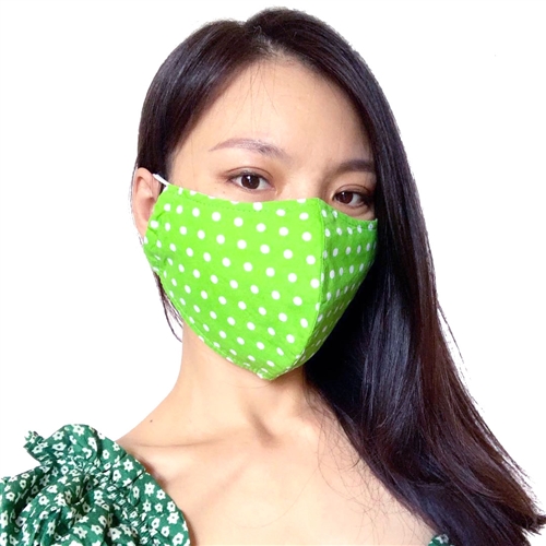 Dotty Green Face Mask